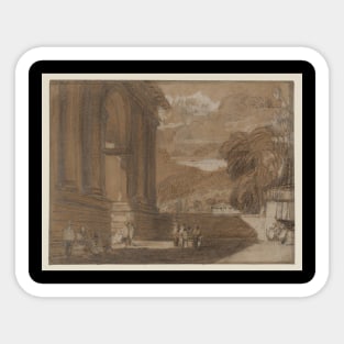 Aosta, The Arch of Augustus, Looking South to Mt Emilius, 1802 Sticker